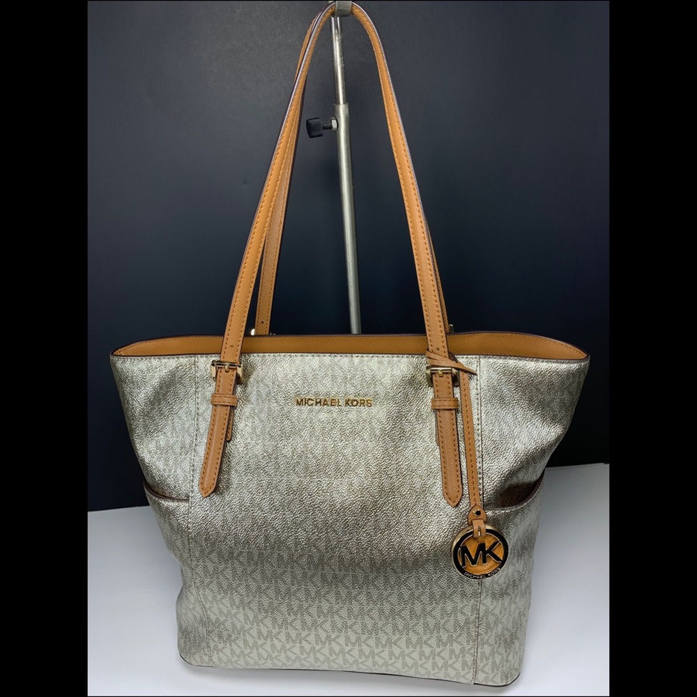 Michael Kors East West Jet set signature logo tote